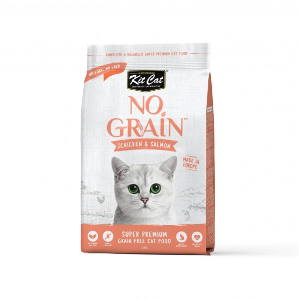 Kit Cat No Grain Chicken And Salmon ( 1 Kg ) For Cat