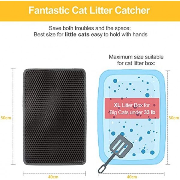 Cat Litter Mat, Litter Box Mat, Large(45x60cm)