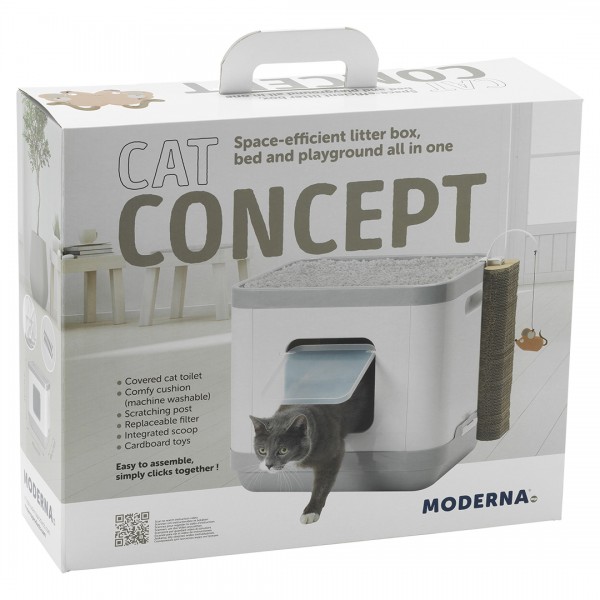 Moderna Cat Concept With Cushion & Scratch - C802 (Grey)