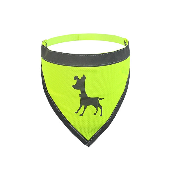 ALCOTT VISIBILITY DOG BANDANA (  MEDIUM - NEON YELLOW )