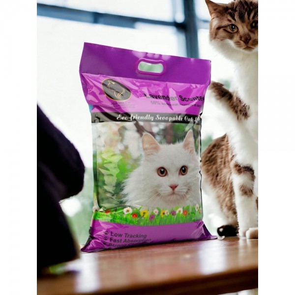 GOLDEN CAT CAT LITTER ( 4pcs X 8kg ) Lavender 1 pcs , Lemon 1 pcs , Coffee 2 pcs