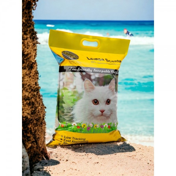 GOLDEN CAT CAT LITTER ( 4pcs X 8kg ) Lavender 1 pcs , Lemon 1 pcs , Coffee 2 pcs