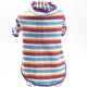 COTTON STRIPED DOG CLOTH SUMMER T-SHIRT(LARGE)