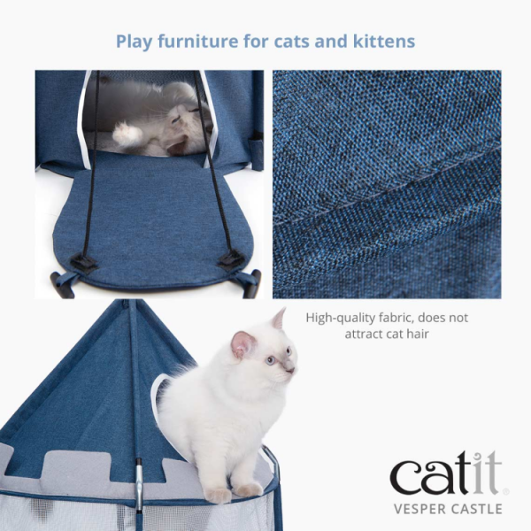 Catit Vesper Castle 48x48x95 cm, (Blue)