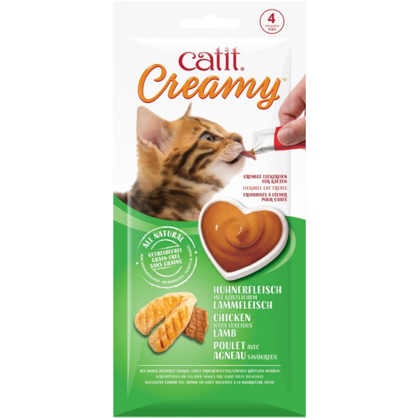 CatIt Creamy Lickable Treats - Chicken & Lamb 4 x 10 g