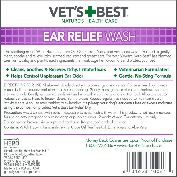 Vet’s Best Ear Relief Wash (4oz)