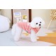 Hong Pet Plaid Plush Vest - Puce Color Large