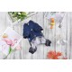 Hong Pet Four-Legged Knit Print Suspenders - Dark Blue Small