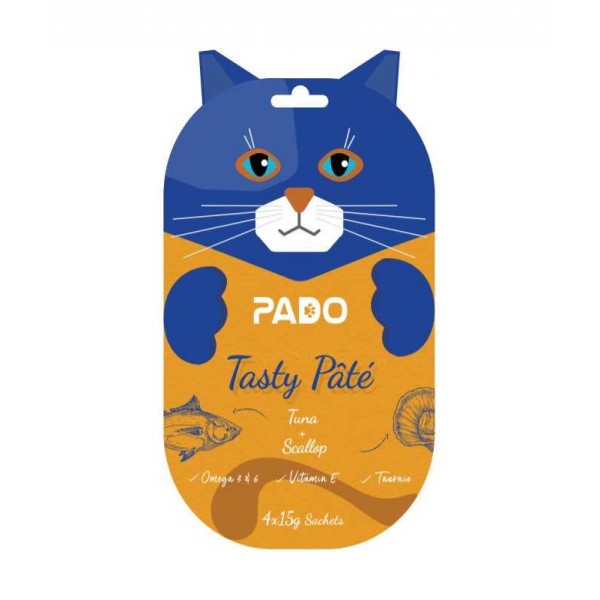 Pado Cat Wet Sachet 4x15g[Flavor - Tuna & Scallop]