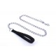 For Pet Dog Lead Chain With Pu Handle & Collar - Large (3.0*120Cm) 