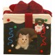 Christmas Cat Bed House ( M ) - Washable and Soft Dog Bed,Cat Cave with Detachable Pillow Box Shape for Pet Cat Kitten Dog Puppy Rabbit Bunny Ziyuan