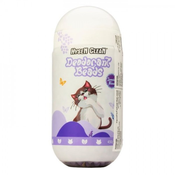 Hysen Clean Cat Litter Deodorant Beads - 450g Lavender