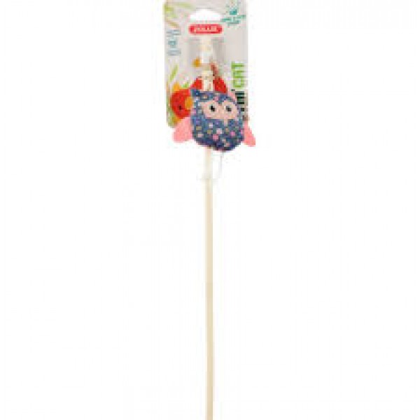 ZOLUX ETHICAT FLORAL OWL WAND TOY ( WITH STICK )