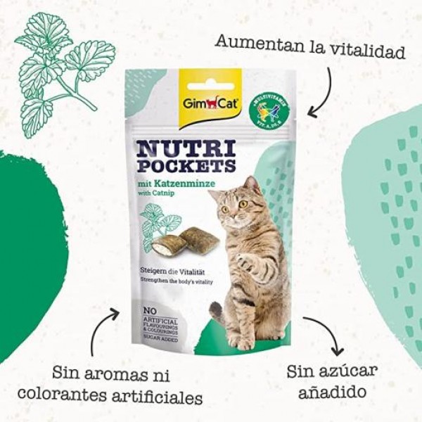 GimCat Nutri Pockets with Catnip and Multi-Vitamin 60 g