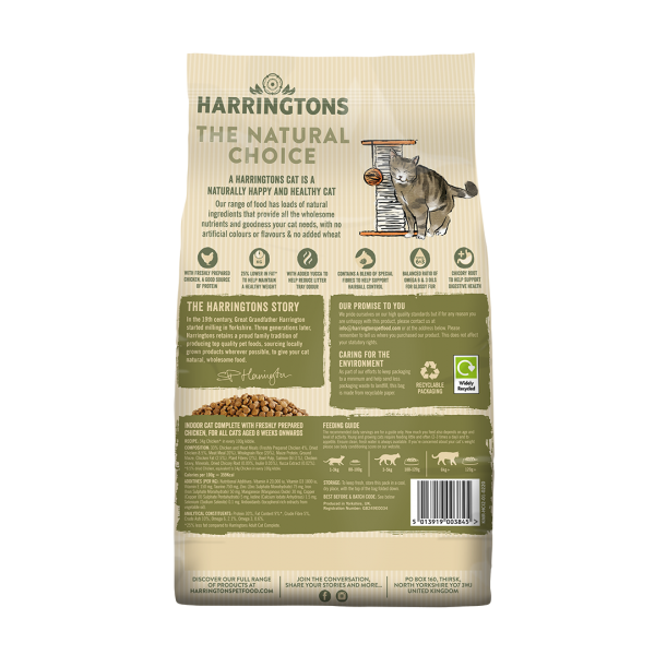 Harringtons Indoor Chicken Adult Cat Food ( 2kg )