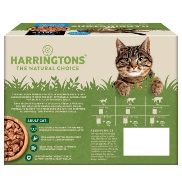 Harringtons Fish in Jelly Wet Cat Food Multipack 1 box ( 12pcs X 85g )