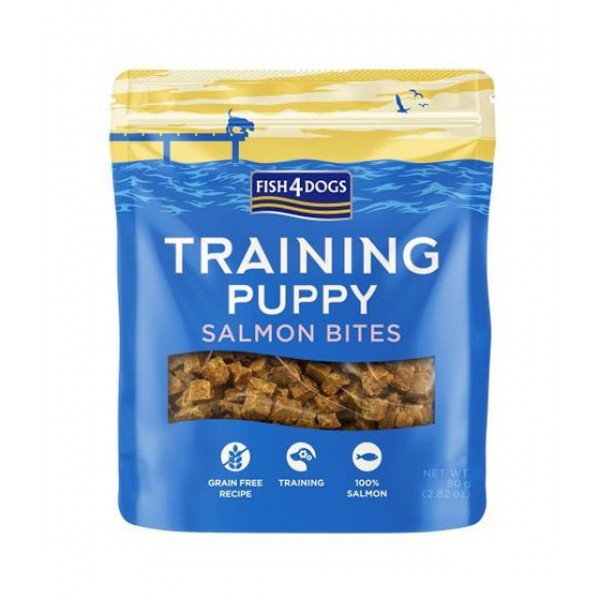 Fish4Dogs Training Salmon Bites Puppy Treats 80g