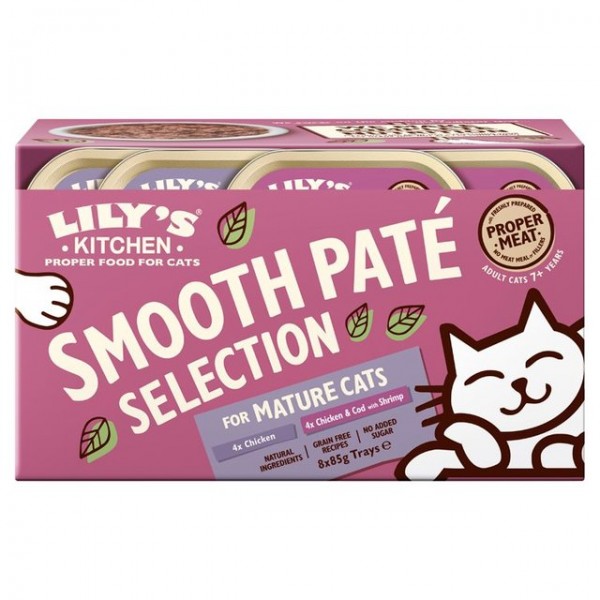 Lily's Kitchen Paté for Mature Cats Multipack Wet Cat Food (8x85g)