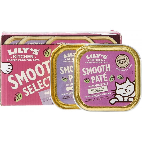 Lily's Kitchen Paté for Mature Cats Multipack Wet Cat Food (8x85g)