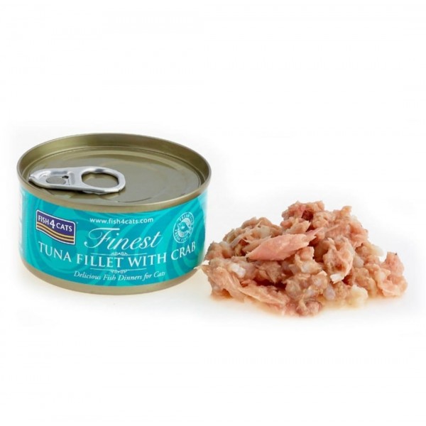 Fish4Cats Finest Tuna Fillet with Crab Wet Cat Food (70gX10pcs)