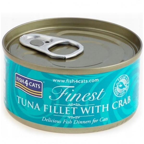 Fish4Cats Finest Tuna Fillet with Crab Wet Cat Food (70gX10pcs)