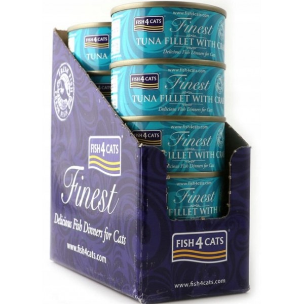 Fish4Cats Finest Tuna Fillet with Crab Wet Cat Food (70gX10pcs)