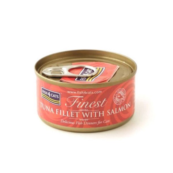 Fish4Cats Finest Tuna Fillet with Salmon Wet Cat Food 70g