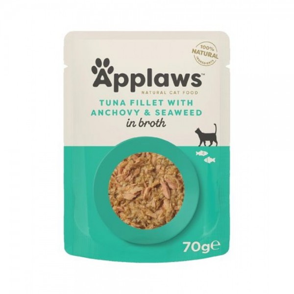 APPLAWS TUNA FILLET WITH WHOLE ANCHOVY IN BROTH ( 70 G ) CAT FOOD