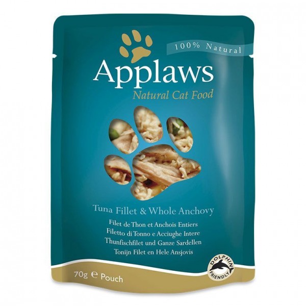 APPLAWS TUNA FILLET WITH WHOLE ANCHOVY IN BROTH ( 70 G ) CAT FOOD