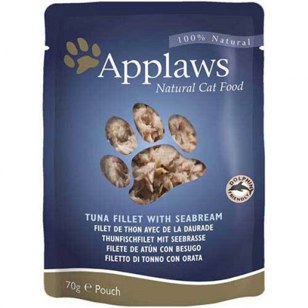 APPLAWS TUNA FILLET WITH SEA BREAM IN BROTH ( 70 G ) CAT FOOD