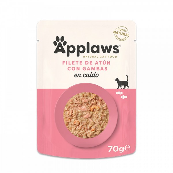 APPLAWS TUNA FILLET WITH PRAWN IN BROTH ( 70 G ) CAT FOOD