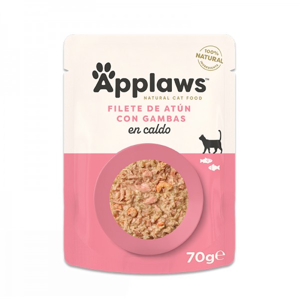 APPLAWS CAT TUNA FILLET WITH PRAWN 1 BOX-12 PS ( 70 G )