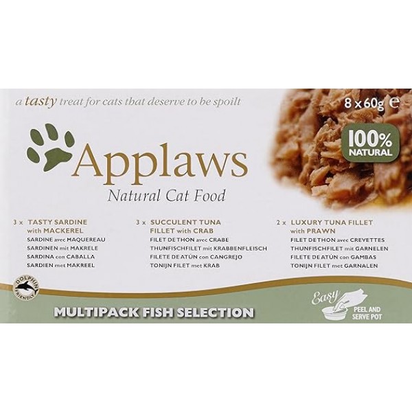 Applaws - Cat Multipack Fish Selection 1 box ( 8pcs X 60g )