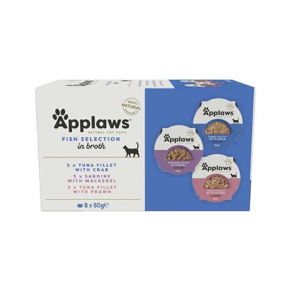 Applaws - Cat Multipack Fish Selection 1 box For Cat ( 8pcs X 60g )