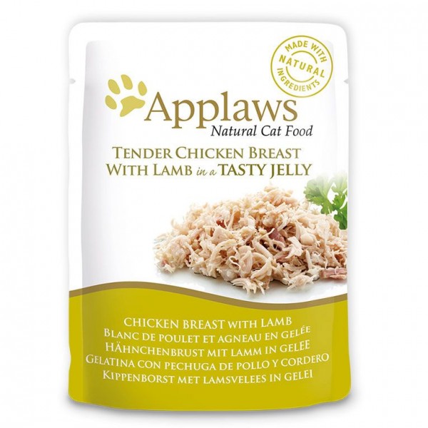 Applaws Chicken with Lamb in Jelly Adult Wet Cat Food 70g X 16 Pouch In 1 Box