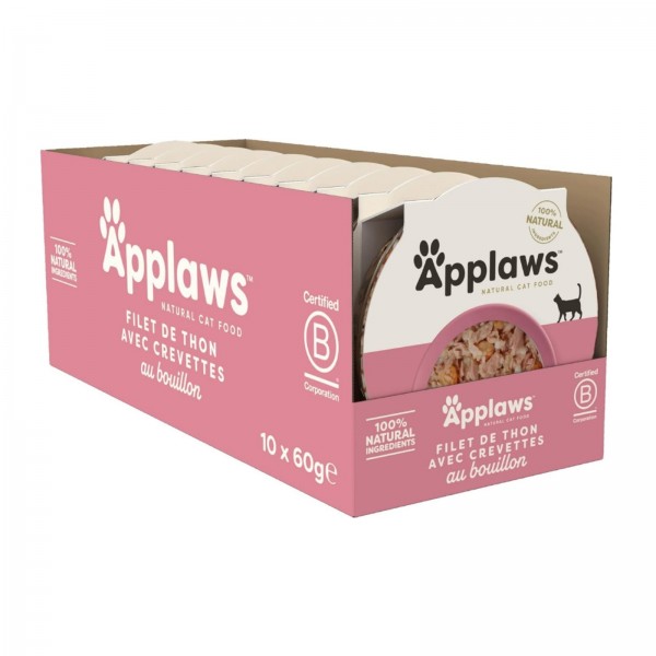 Applaws Cat Tuna with Prawn Pot 1 box ( 10pcs X 60g ) For Cat