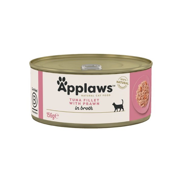 Applaws Tuna Fillet with prawn Adult Wet Cat Food 156g X 24 Pcs ( 1 Box )