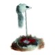 Flamingo Aaron Mouse on Stick Cat Toy White