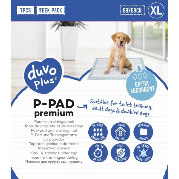 Duvo+ Pet Pad Premium Week Pack XL-60x60cm 7pcs