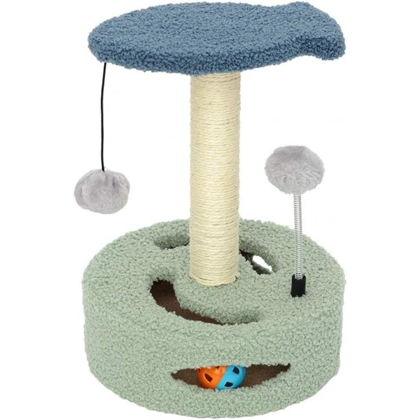 Golden Cat,Cats Scratching Post Tower,Cat Tree (Color : Blue)