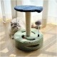 Golden Cat,Cats Scratching Post Tower,Cat Tree (Color : Blue)