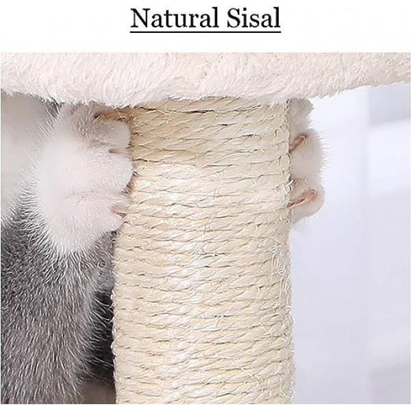 Golden Cat,Cats Scratching Post Tower,Cat Tree (Color white)