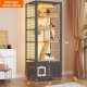 Cat Villa 70*60*180cm Carbon Steel Frame Tempered Glass Cat Villa Cat House Large pet house with Ladder and Stair