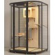 Cat Villa 140cm X 102cm X 191cm Carbon Steel Frame Tempered Glass Cat Villa Cat House