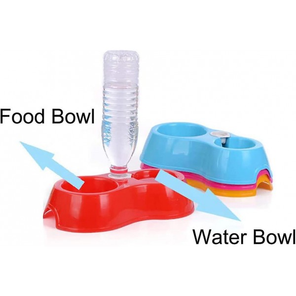 Pet Water And Food Dispenser, Automatic Dog And Cat Feeder Water Bowl