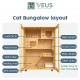 Cat Villa Lexury Wood ( L90 x W60 x H120 )