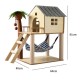 Outdoor Cat Enclosure Cat climbing frame, cat litter, cat tree, sisal cat scratch board, solid wood cat scratch post, claw grinder, cat toy Cat Hut