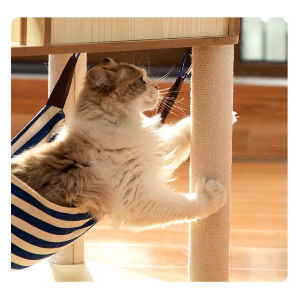 Outdoor Cat Enclosure Cat climbing frame, cat litter, cat tree, sisal cat scratch board, solid wood cat scratch post, claw grinder, cat toy Cat Hut