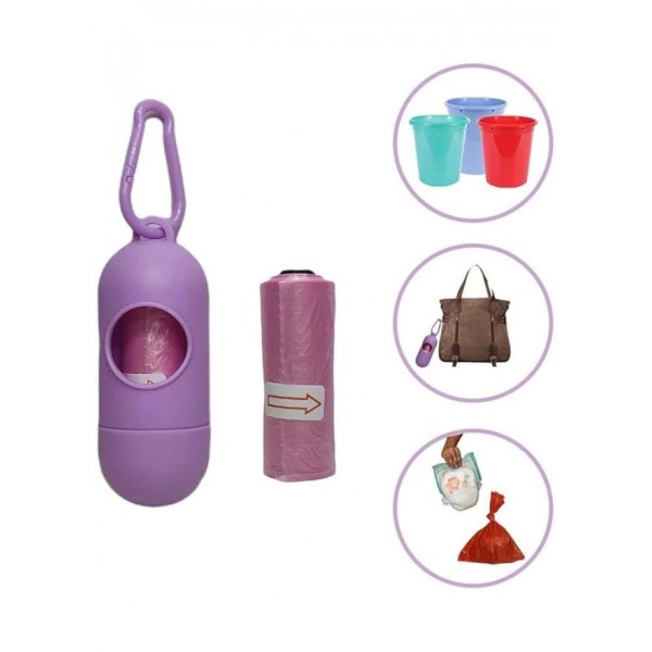 Dog Poop Bag Dispenser And Leash Clip For Easy Cleanup