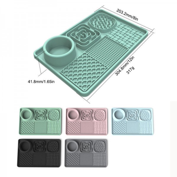 Slow Feeding Food Mat Dog Slow Feeder Bowls Lick Mat with Suction Cups